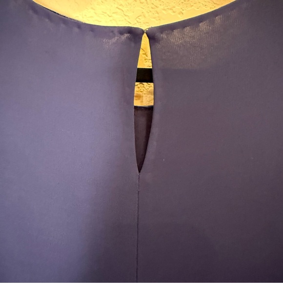 Diane Von Furstenberg Rosalie Midnight Viscose and Silk Pleated Midi Dress sz 14 - Picture 14 of 16